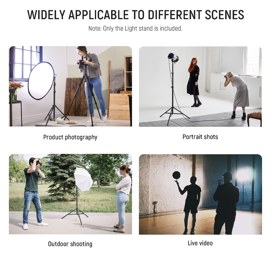 Trípode soporte profesional para fotografía Aro De Luz Cámara De Video Metal 280cm