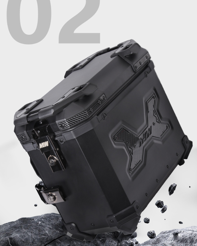 Maleta De Motos Laterales MJW Aleacion De Aluminio 76l Con Anclaje