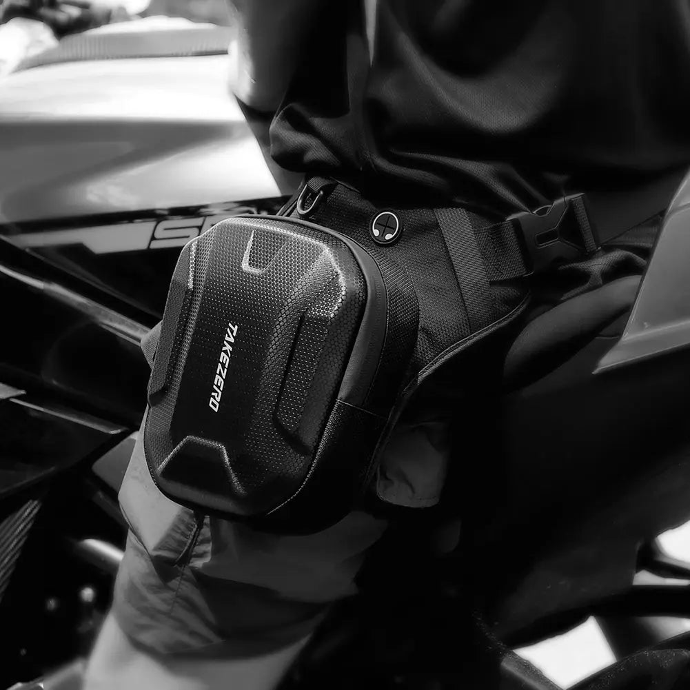 Bolso Pierna Para Moto Muslera Impermeable Takezero Negro