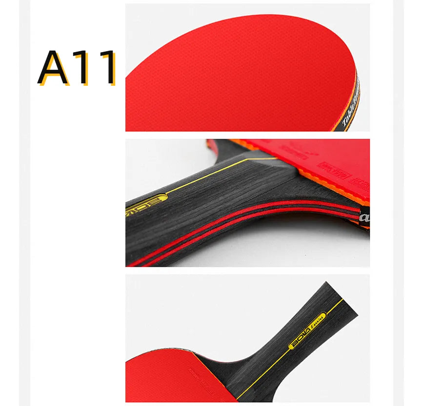 2 Paleta De Ping Pong Profesional 6 Star / Con Estuche Negro