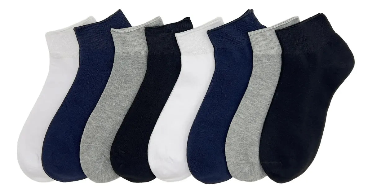 Pack 12 Calcetines Algodón Diabéticos Sin Costura Hombre