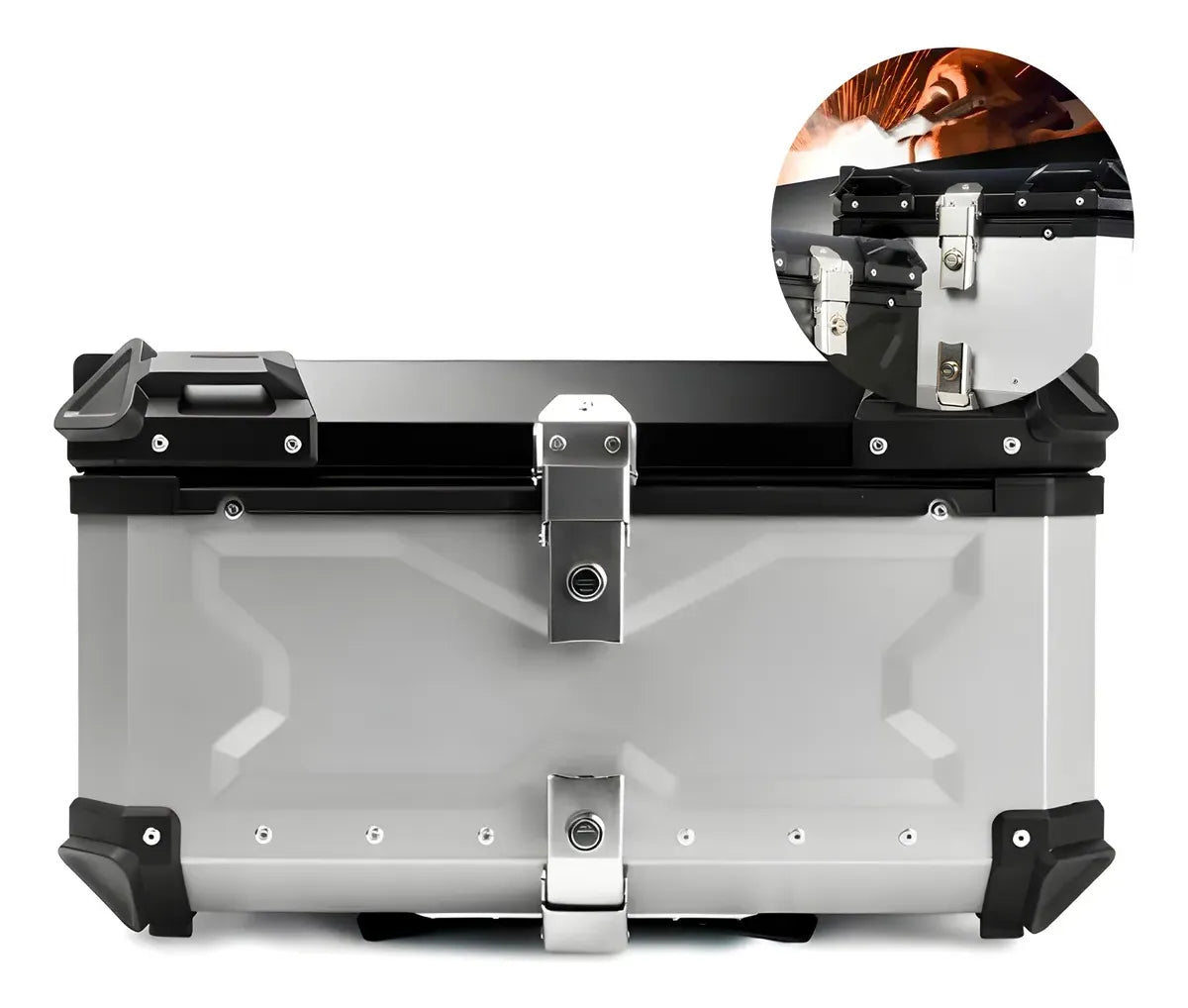 Maleta De Motos Top Case Aleacion De Aluminio 65l + Respaldo