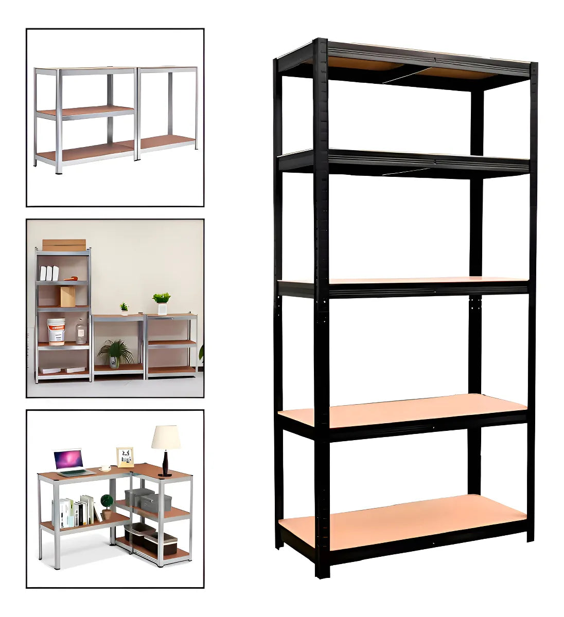 Estante Rack Metalico 180 X 90 X 40 Negro