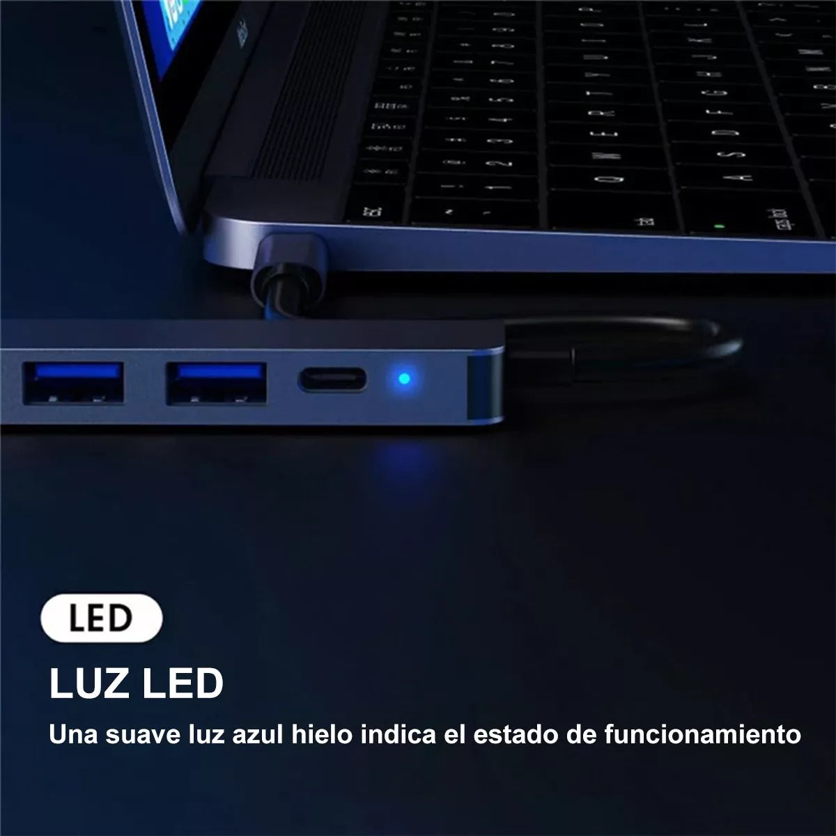 Hub Adaptador Usb Tipo C 7 En 1 Para Macbook iPad Notebook