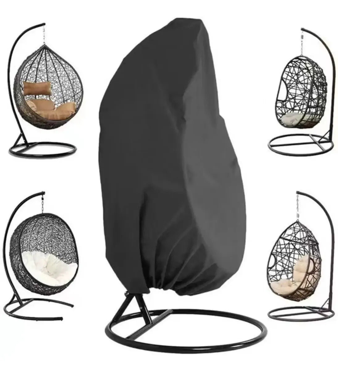 Funda Protectora Para Silla Colgante Huevo Mimbre Impermeable