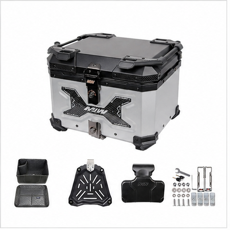 Maleta De Motos MJW Aleacion De Aluminio 45L + Respaldo
