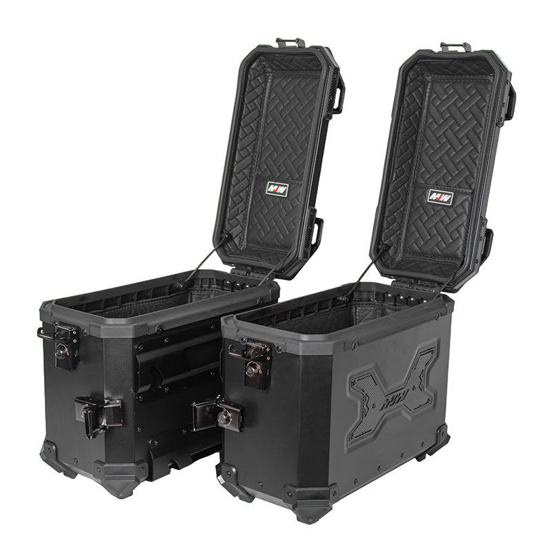 Maleta De Motos Laterales MJW Aleacion De Aluminio 76l Con Anclaje