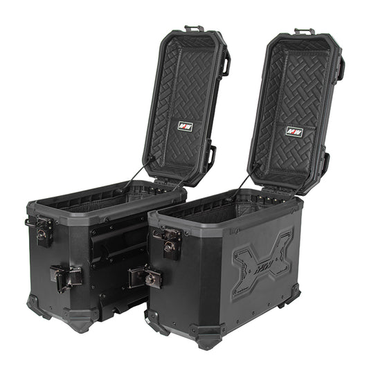 Maleta De Motos Laterales MJW Aleacion De Aluminio 76l Con Anclaje