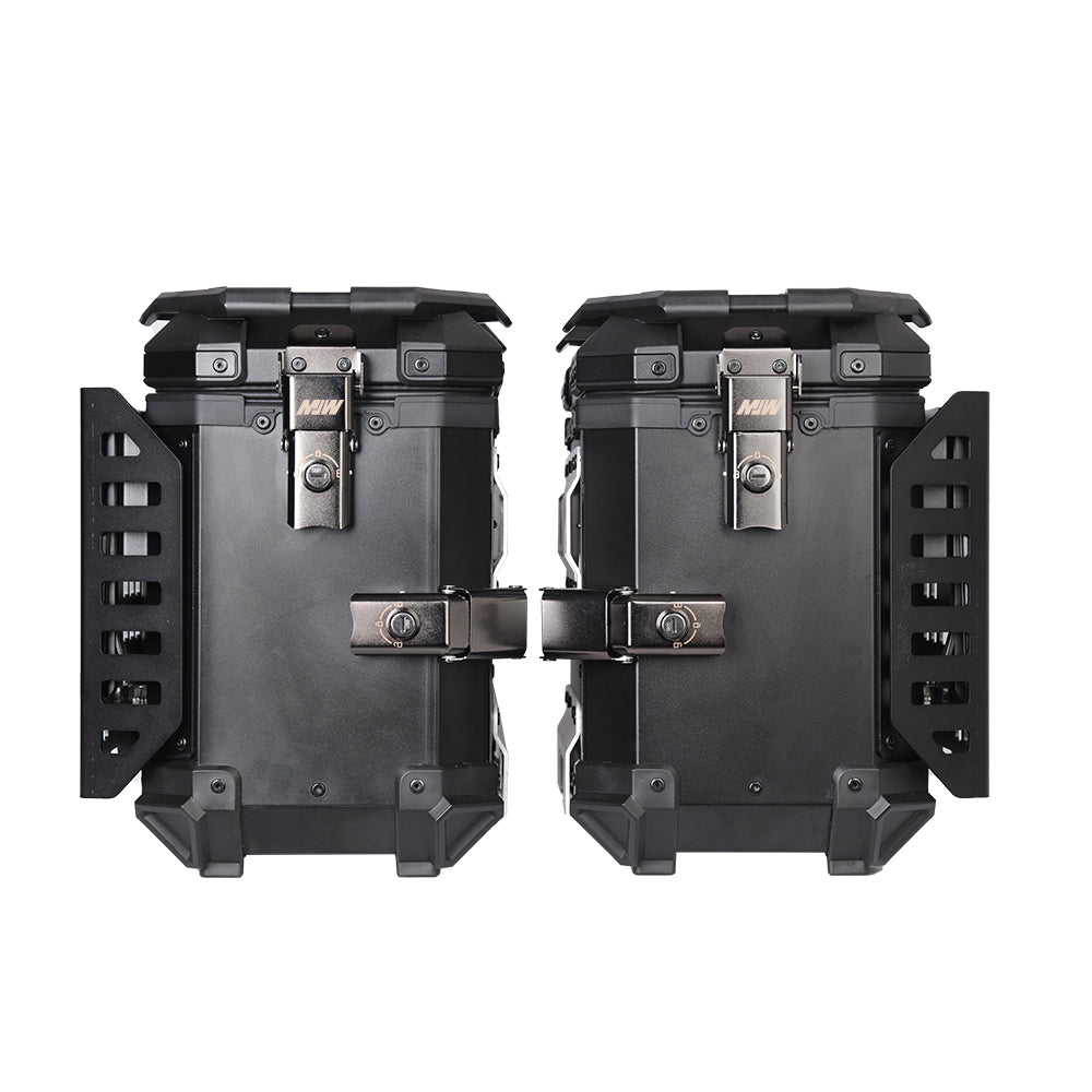 Maleta De Motos Laterales MJW Aleacion De Aluminio Laterales Expandibles 76L