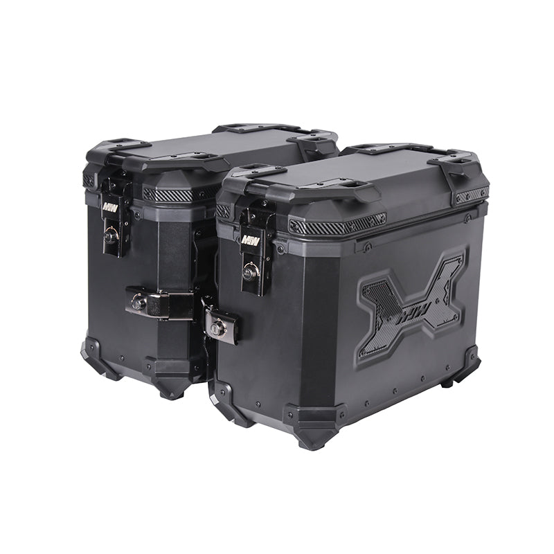 Maleta De Motos Laterales MJW Aleacion De Aluminio 76l Con Anclaje