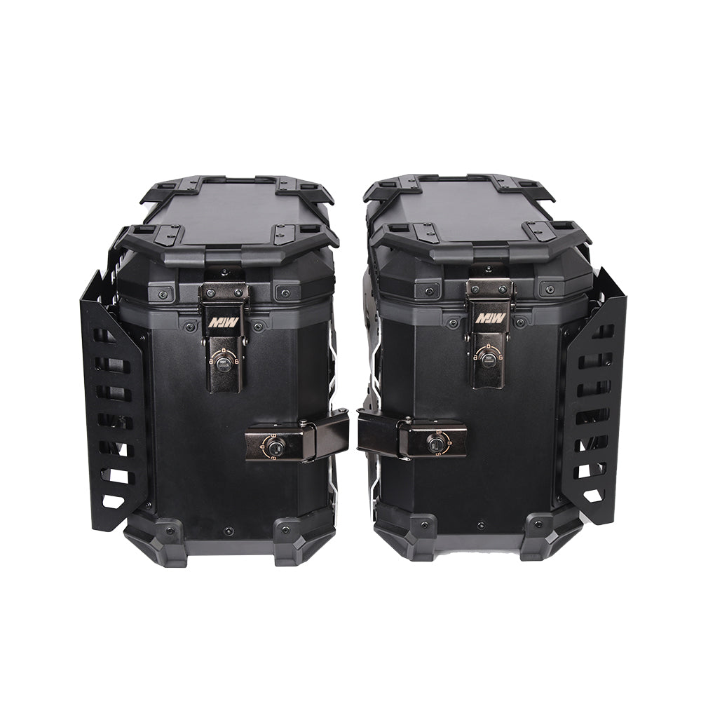 Maleta De Motos Laterales MJW Aleacion De Aluminio Laterales Expandibles 76L