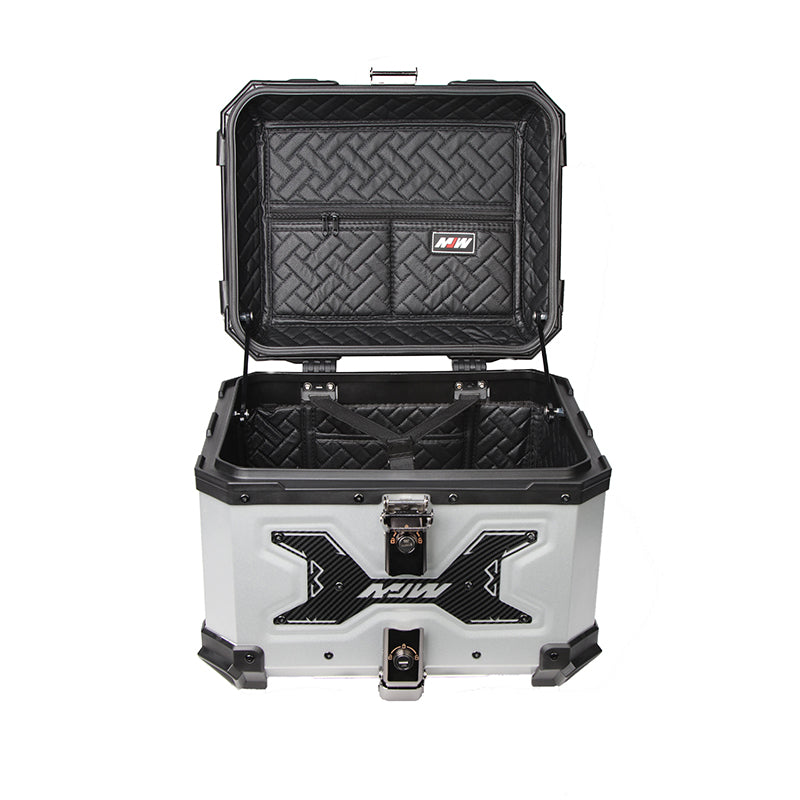 Maleta De Motos MJW Aleacion De Aluminio 45L + Respaldo
