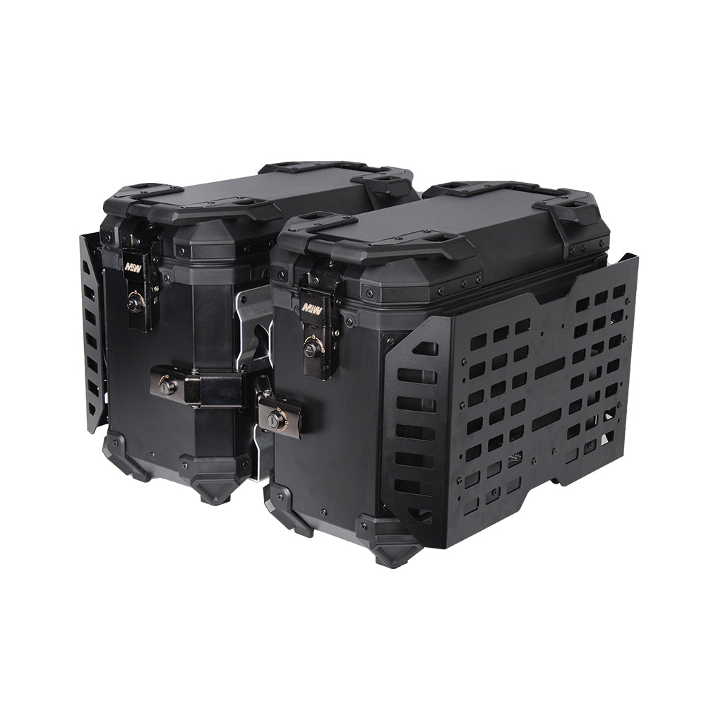 Maleta De Motos Laterales MJW Aleacion De Aluminio Laterales Expandibles 76L
