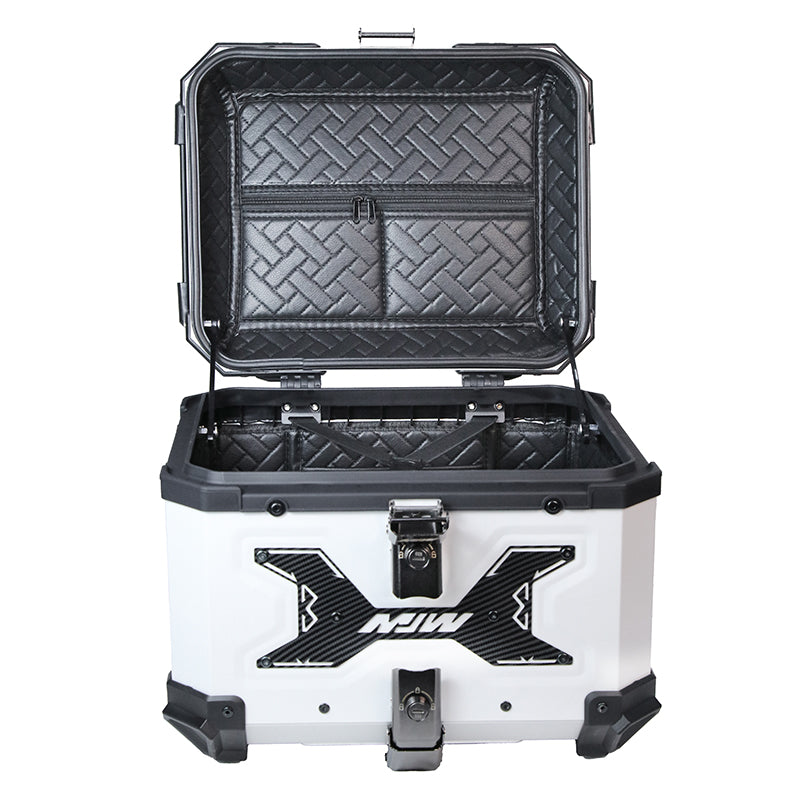 Maleta De Motos MJW Aleacion De Aluminio 45L + Respaldo