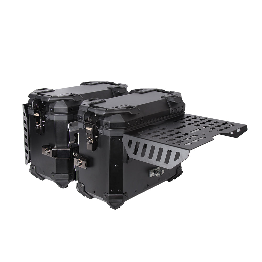 Maleta De Motos Laterales MJW Aleacion De Aluminio Laterales Expandibles 76L