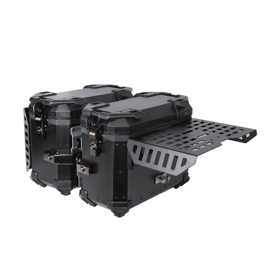Maleta De Motos Laterales MJW Aleacion De Aluminio Laterales Expandibles 76L