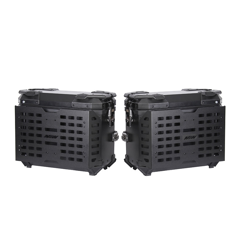 Maleta De Motos Laterales MJW Aleacion De Aluminio Laterales Expandibles 76L