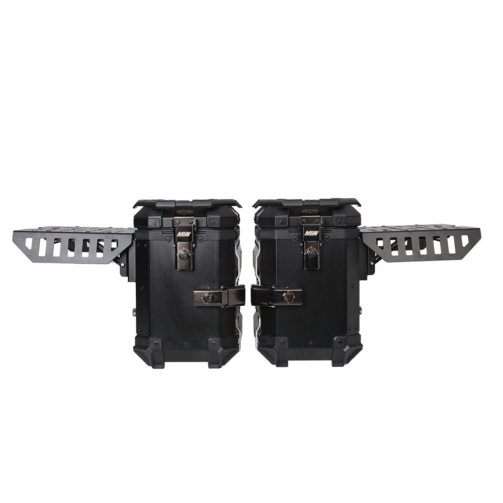 Maleta De Motos Laterales MJW Aleacion De Aluminio Laterales Expandibles 76L
