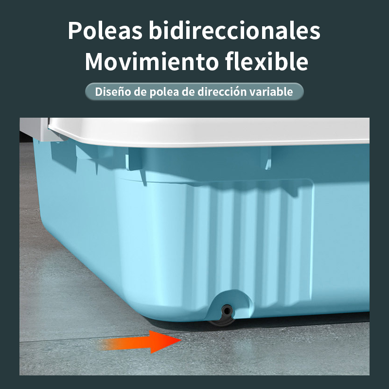 Caja Organizadora 55 Litros Bajo Cama Con Ruedas-multiuso