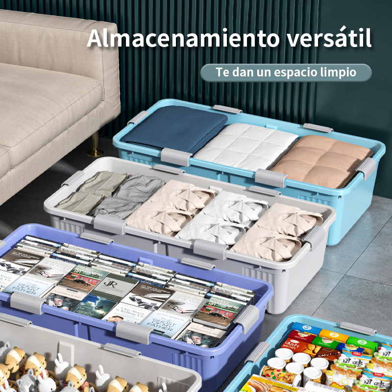Caja Organizadora 55 Litros Bajo Cama Con Ruedas-multiuso