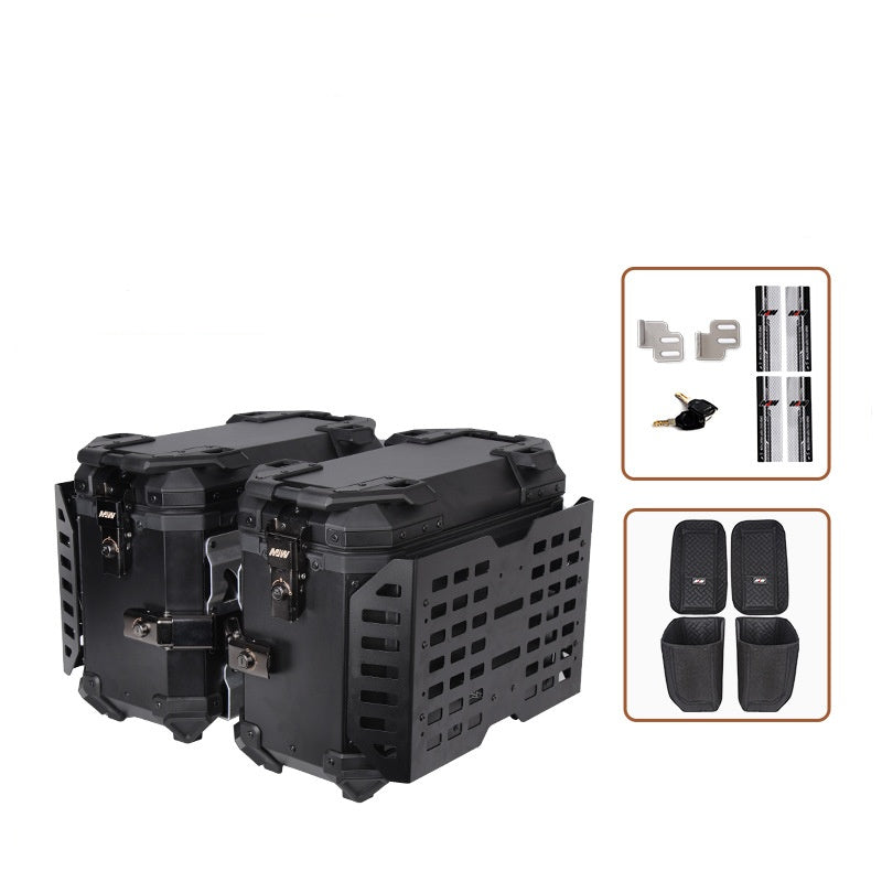 Maleta De Motos Laterales MJW Aleacion De Aluminio Laterales Expandibles 76L