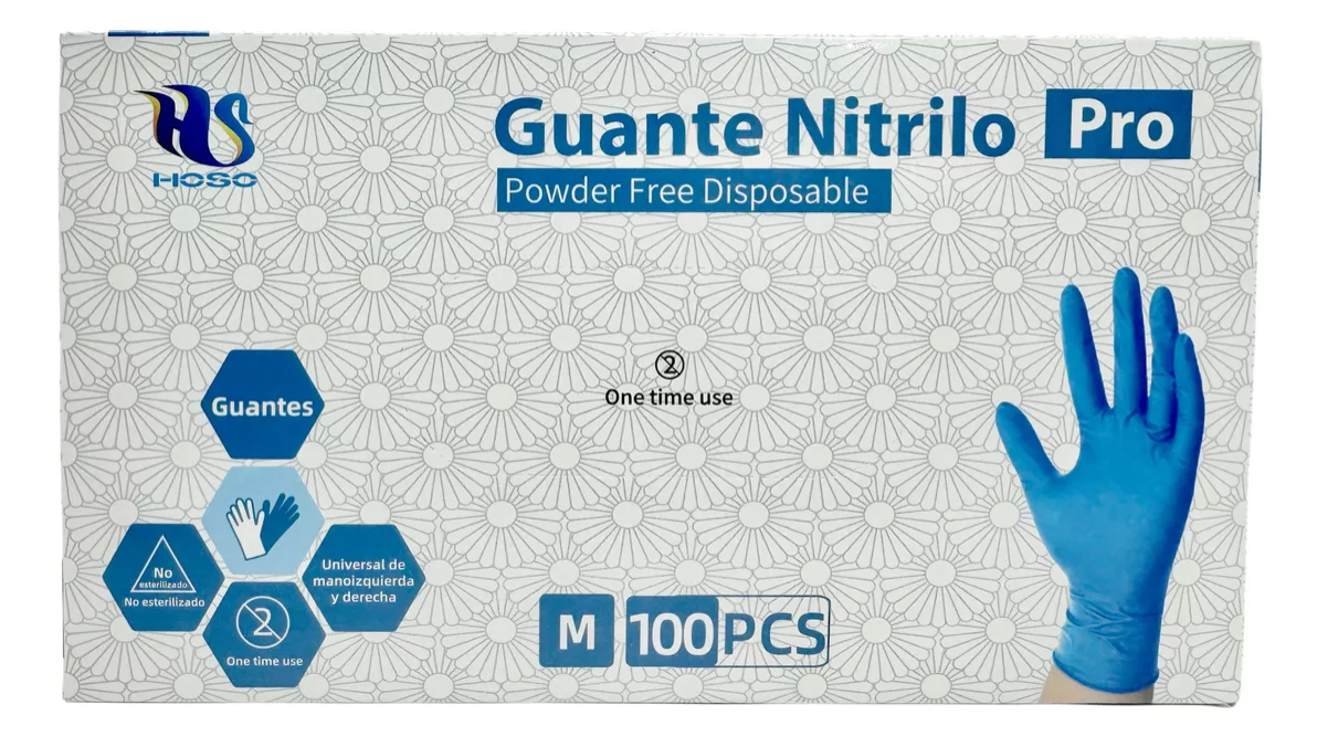 Guante Nitrilo AZUL  100% Nitrilo