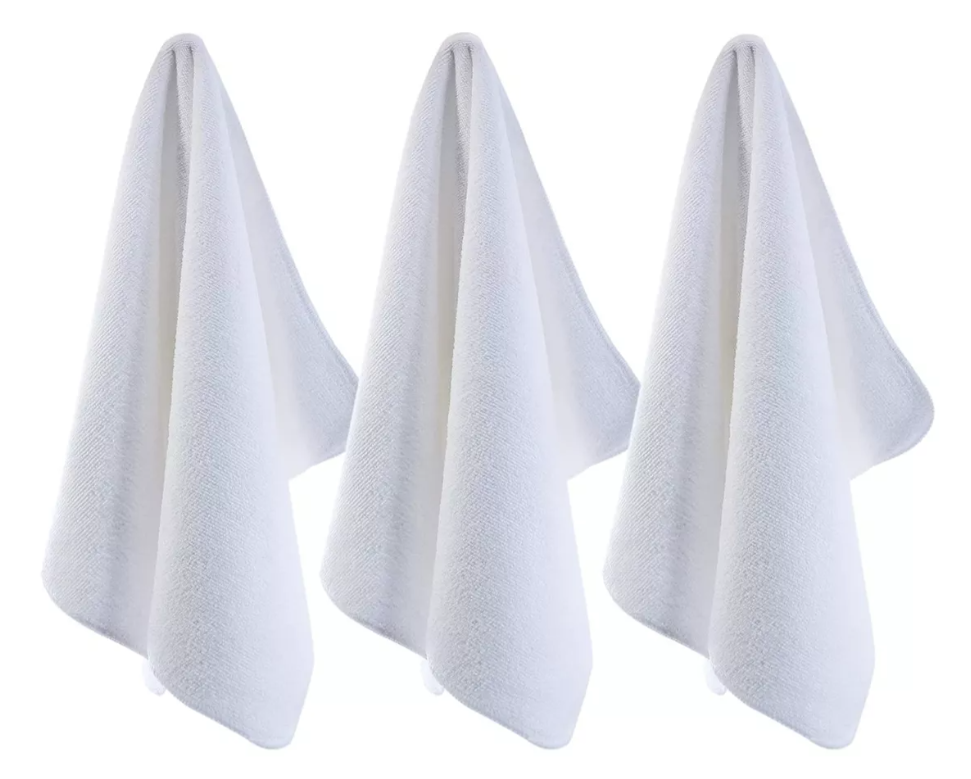 Set 10 Toalla Blanca  Microfibras Para Peluquería / Barberia