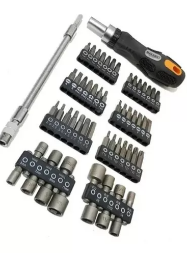 Set  Destornillador C/chicharra Puntas Multiuso 58 Pcs