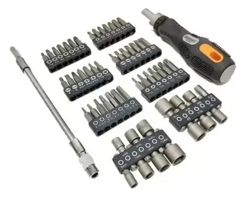 Set  Destornillador C/chicharra Puntas Multiuso 58 Pcs