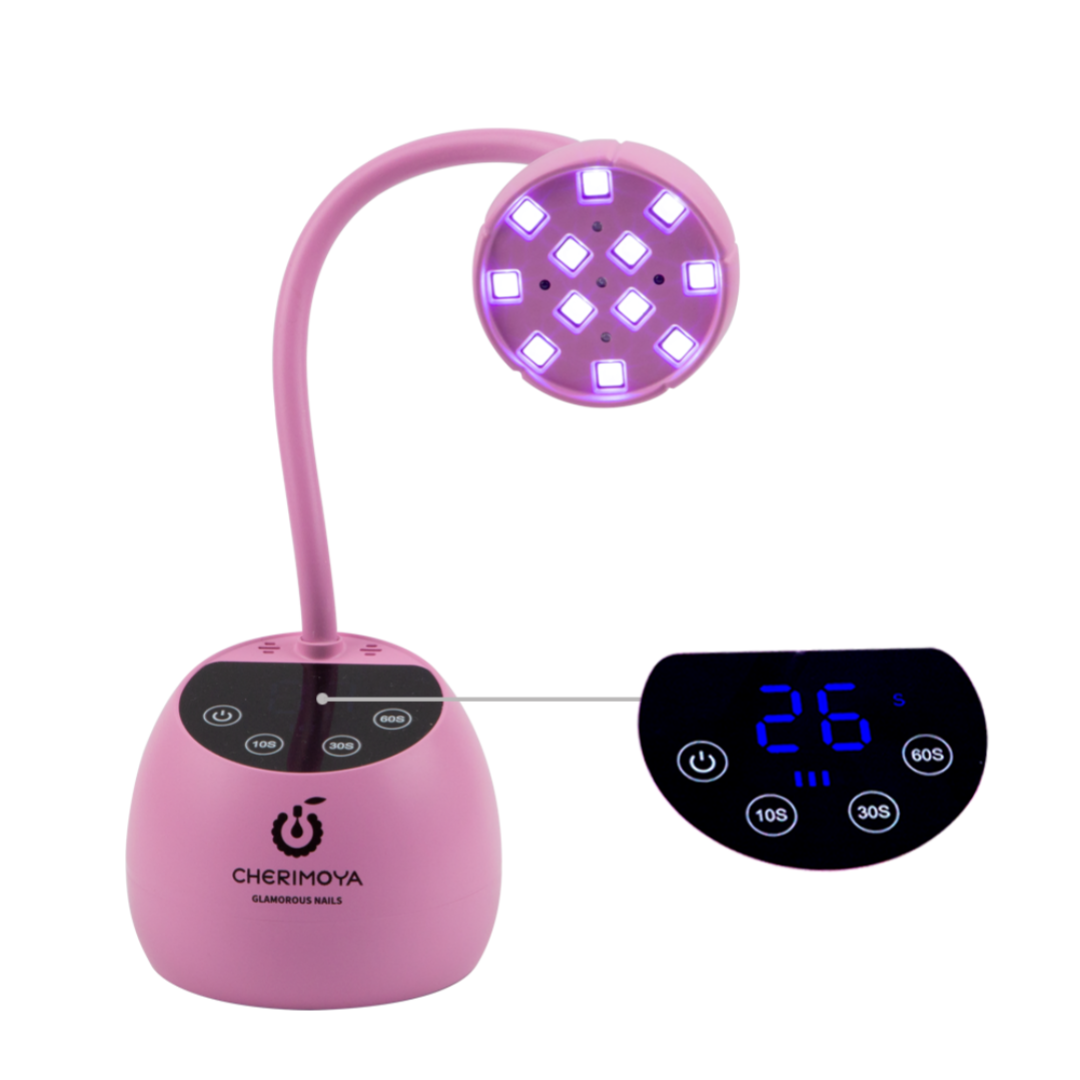 Cabina Lámpara Inalámbrica Flor Uv 18w Cherimoya Soft Gel