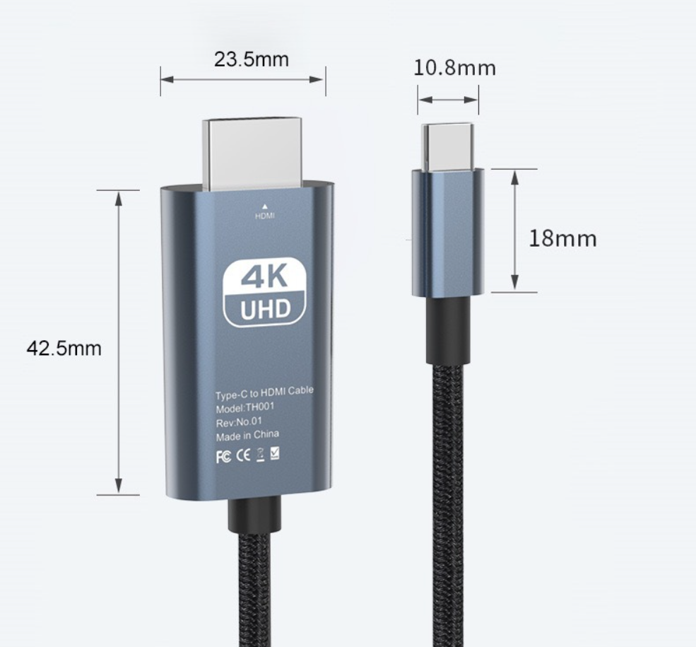 Adaptador Cable Usb Tipo C 3.1 A Hdmi/ Usb-c A Hdmi 4k 60hz