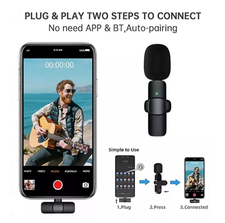 2 Micrófonos Inalámbrico Usb-c Pc Celular