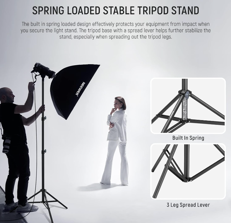 Trípode soporte profesional para fotografía Aro De Luz Cámara De Video Metal 280cm