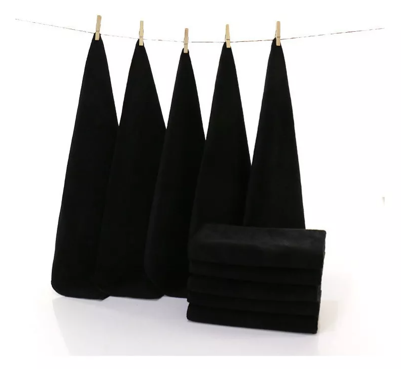 Set 10 Toalla Blanca  Microfibras Para Peluquería / Barberia