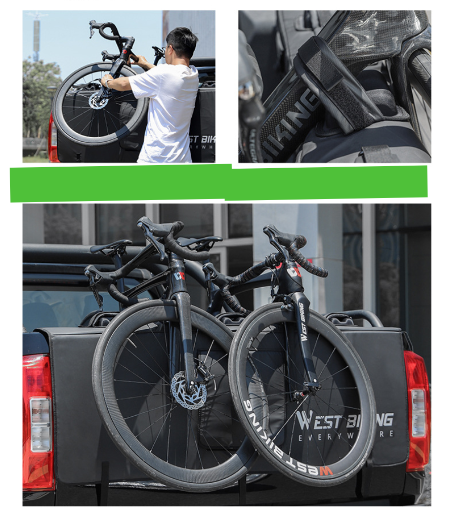 Porta Bicicletas Para Camioneta Pickup (5) Impermeable Negro
