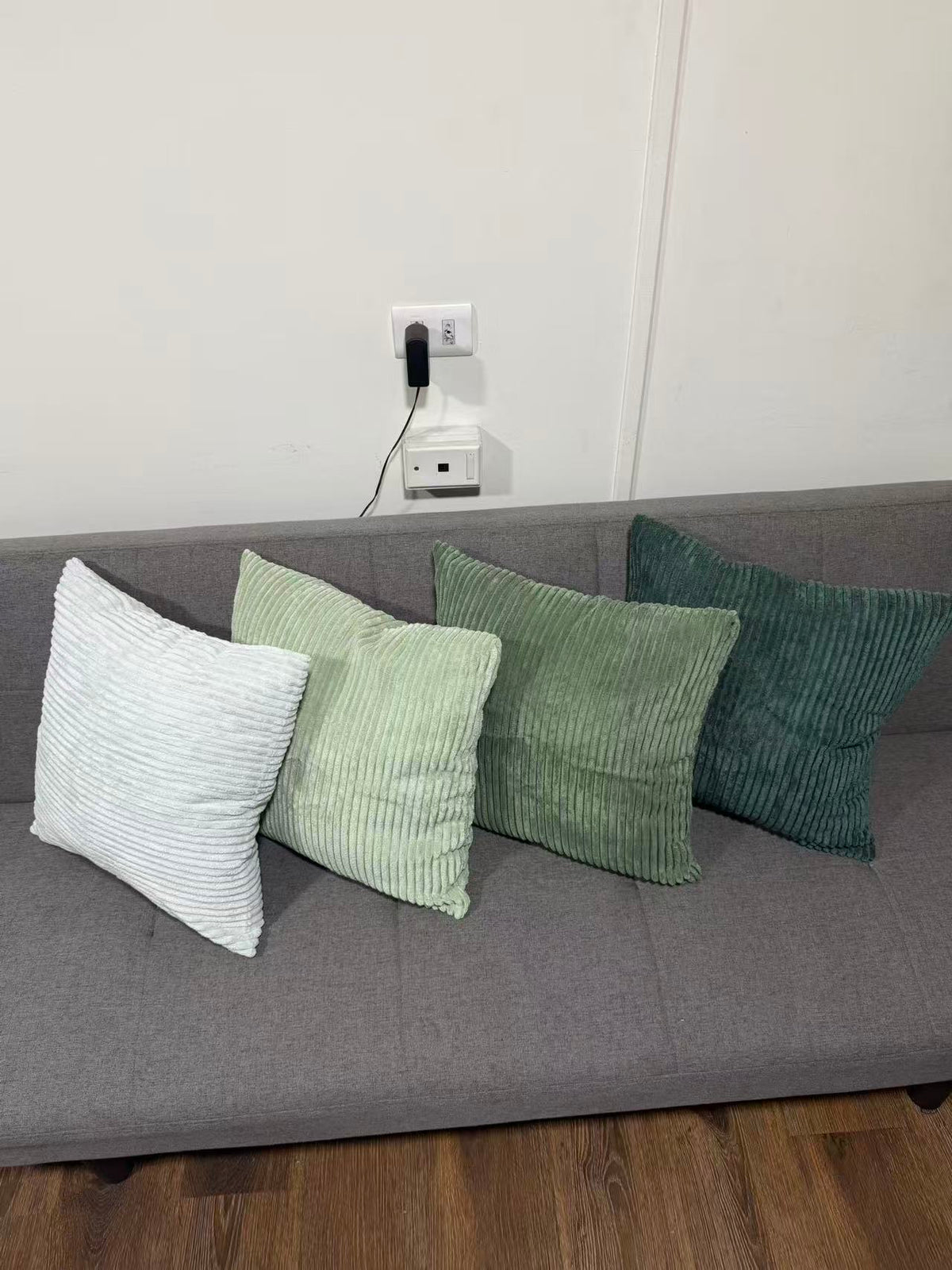 Set 4 Fundas Para Cojines Decorativos De Pana Suave 45x45 Cm