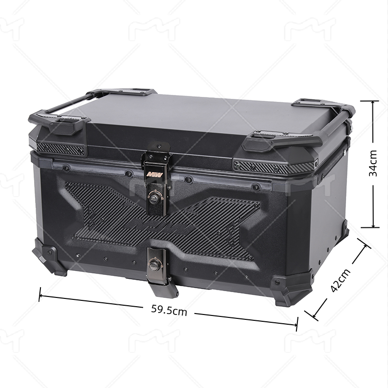 Maleta De Motos MJW Aleacion De Aluminio 65L + Respaldo