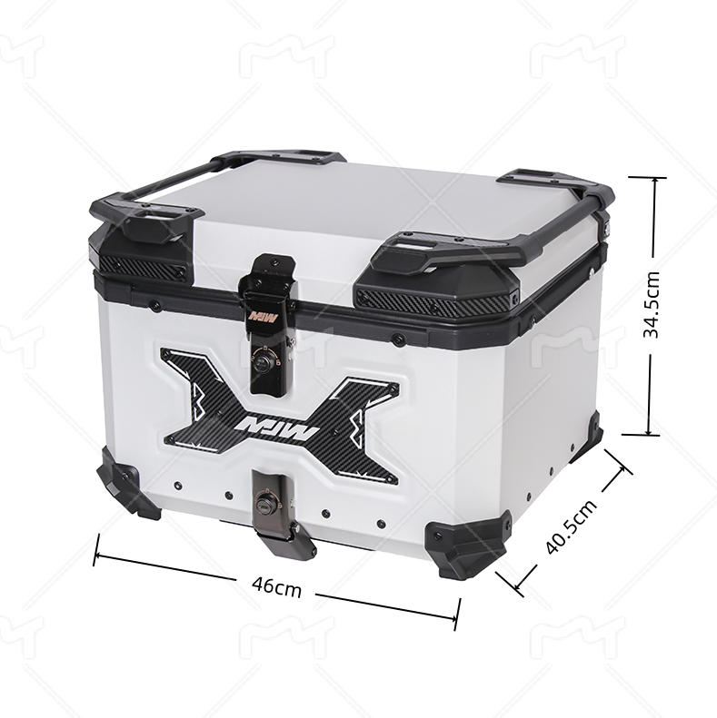 Maleta De Motos MJW Aleacion De Aluminio 55L + Respaldo