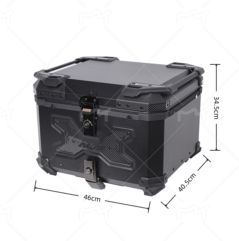 Maleta De Motos MJW Aleacion De Aluminio 55L + Respaldo