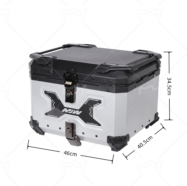 Maleta De Motos MJW Aleacion De Aluminio 55L + Respaldo