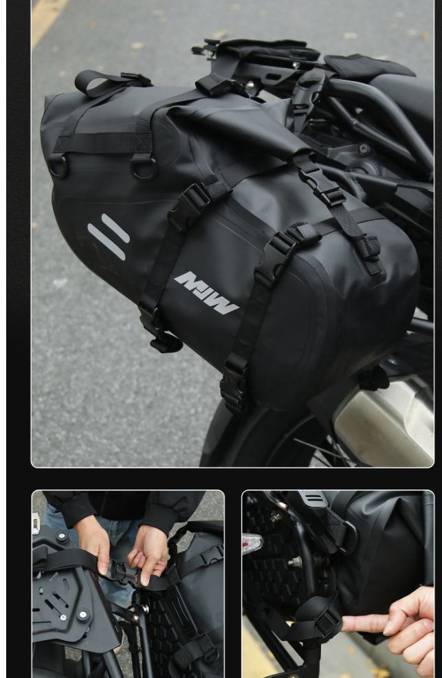 Bolso lateral para moto MJW 28 litros impermeable
