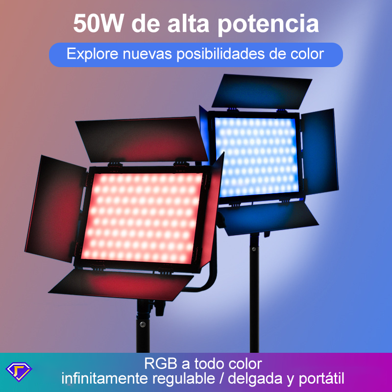 Panel Led Rgb Luz Relleno 50w Profesional Fotografía Video