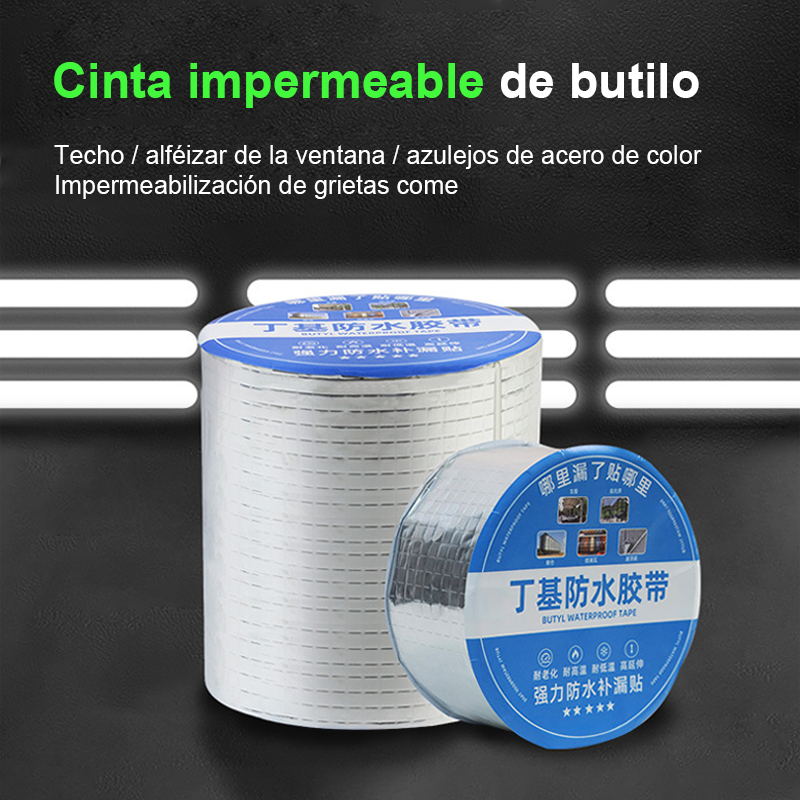 Cinta Sellador Butilo Techo Gotera Impermeable 100mm X 10m