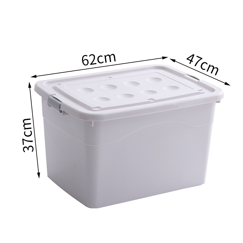 Caja Organizadora 100 Litros Con Ruedas Blanco62x  47x 37cm