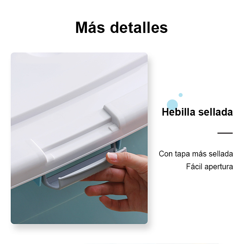 Caja Organizadora 100 Litros Con Ruedas Blanco62x  47x 37cm