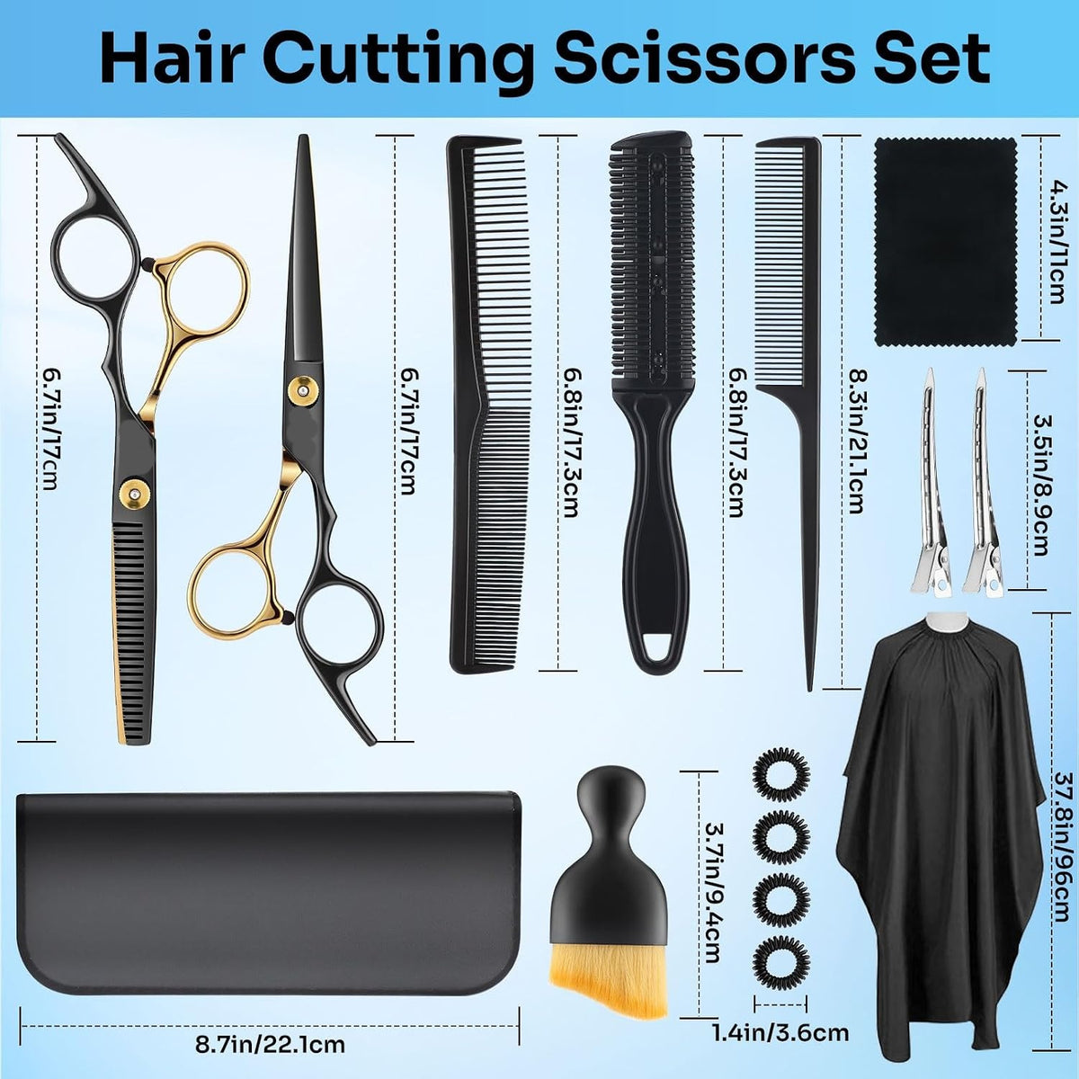 Set 15 Tijeras Cortar Pelo Peluquería Full Accessories