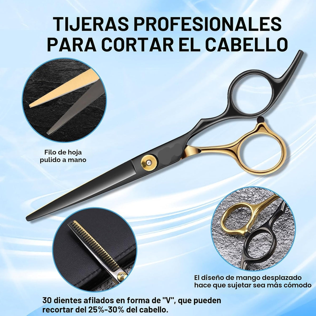 Set 15 Tijeras Cortar Pelo Peluquería Full Accessories