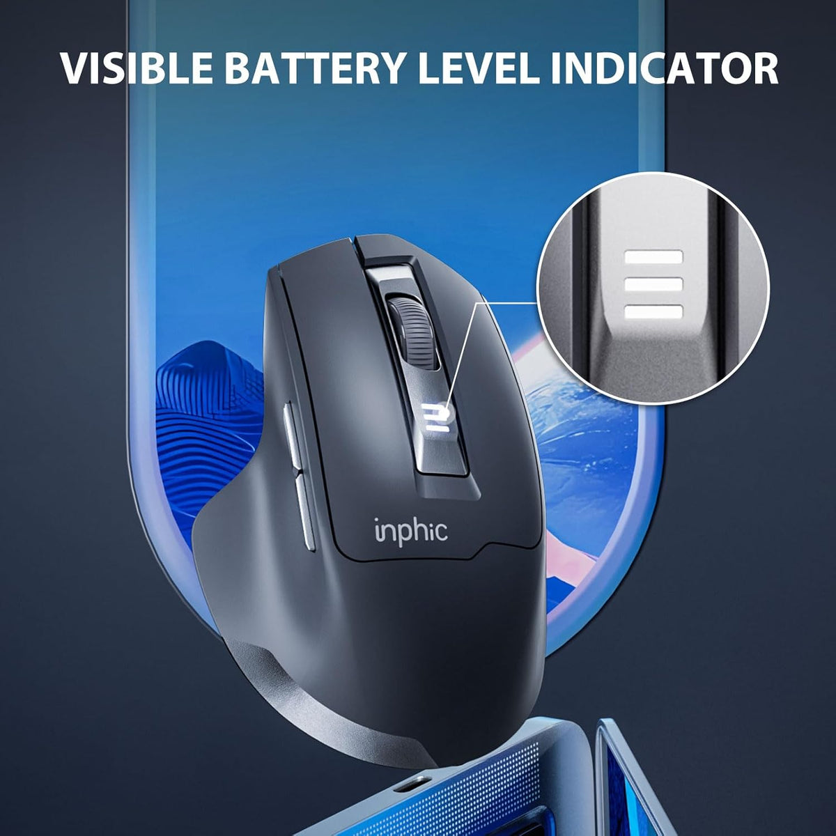 Ratón Mouse Inalámbrico Recargable Silencioso 2.4g Inphic M9
