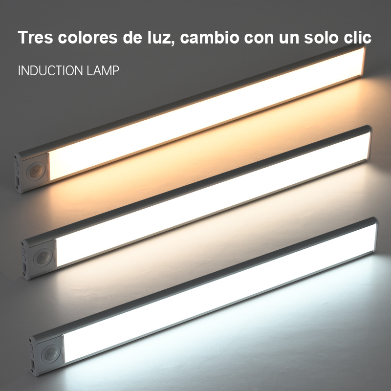 Luz Led Closet Barra Con Sensor Movimiento 30 Cm Recargable