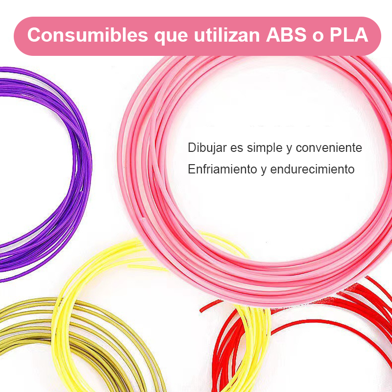 Kit Lapiz Bolígrafo Impresora 3d + 200 Metros Filamentos